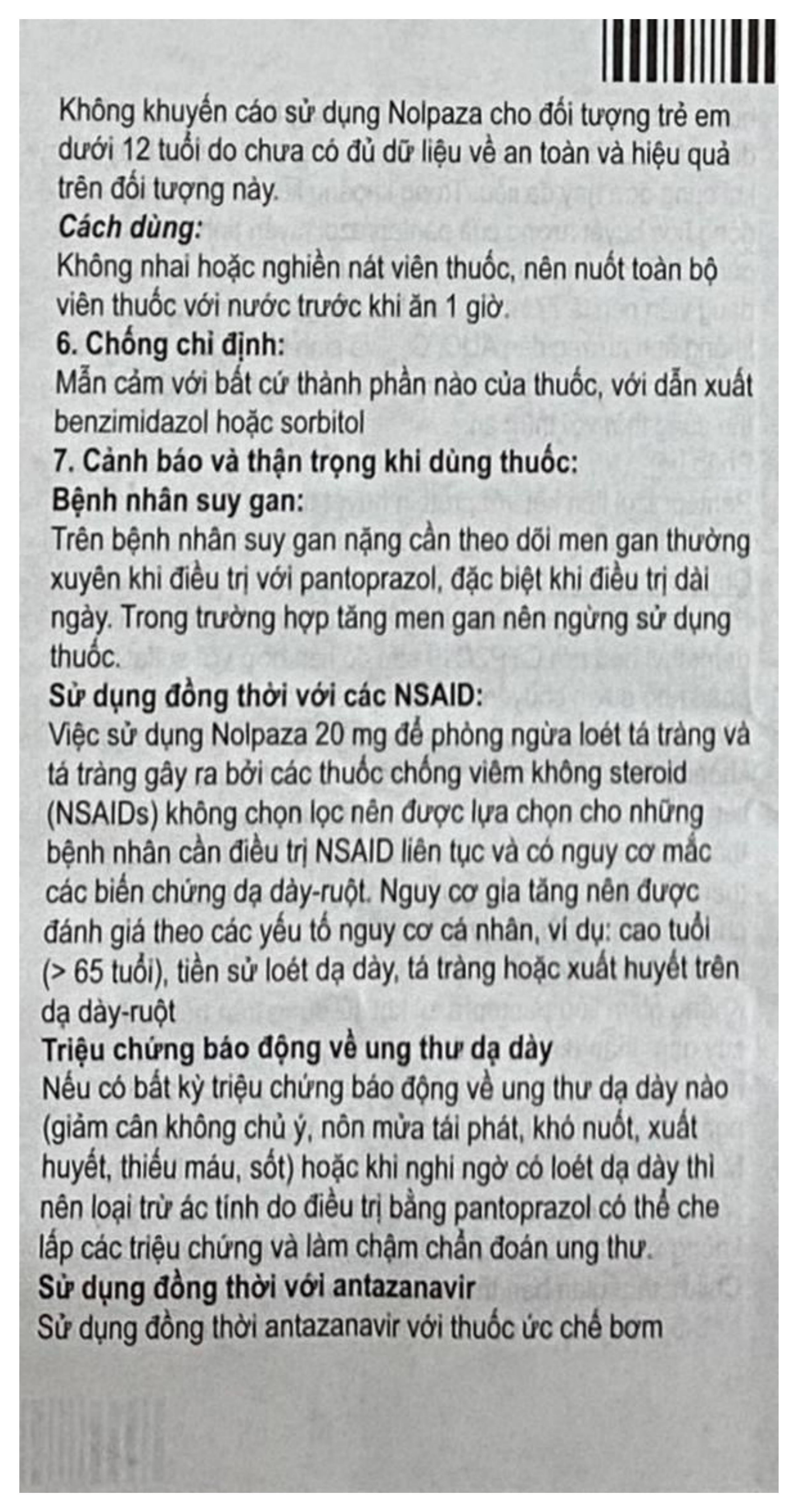 Nolpaza 20mg điều trị bệnh trào ngược dạ dày - thực quản (2 vỉ x 14 viên) - 9